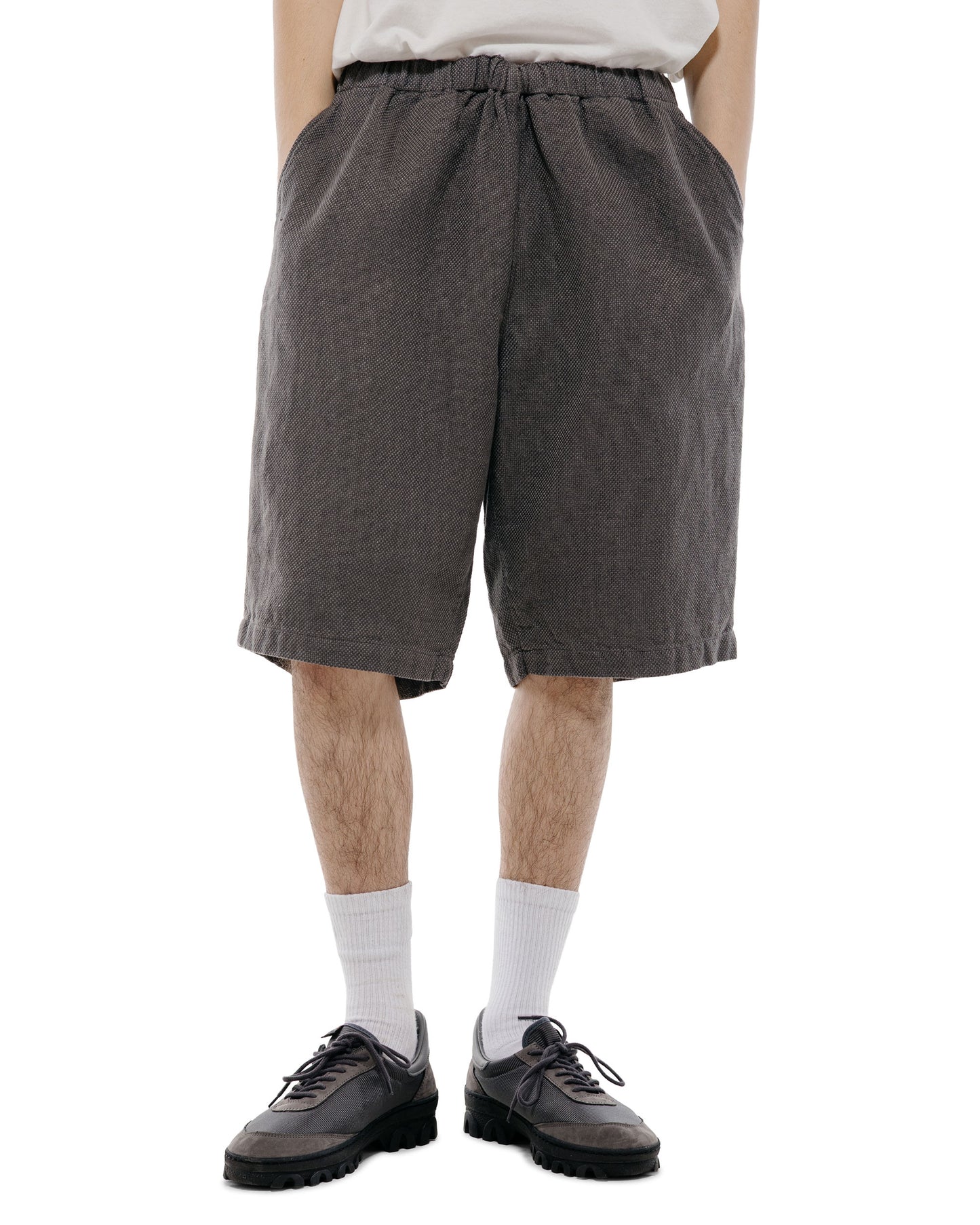 lost & found Beams Plus Beams Plus Easy Shorts Cotton Linen Grey