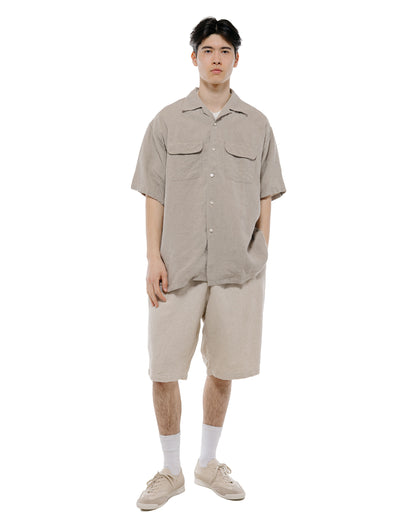 lost & found Beams Plus Beams Plus Open Collar 1/40 Linen Natural