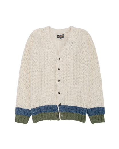 lost & found Beams Plus Beams Plus Hem Line Cardigan White