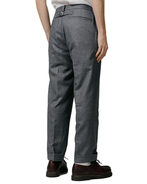 Beams Plus Ivy Trousers Ankle-Cut Flannel Grey model back
