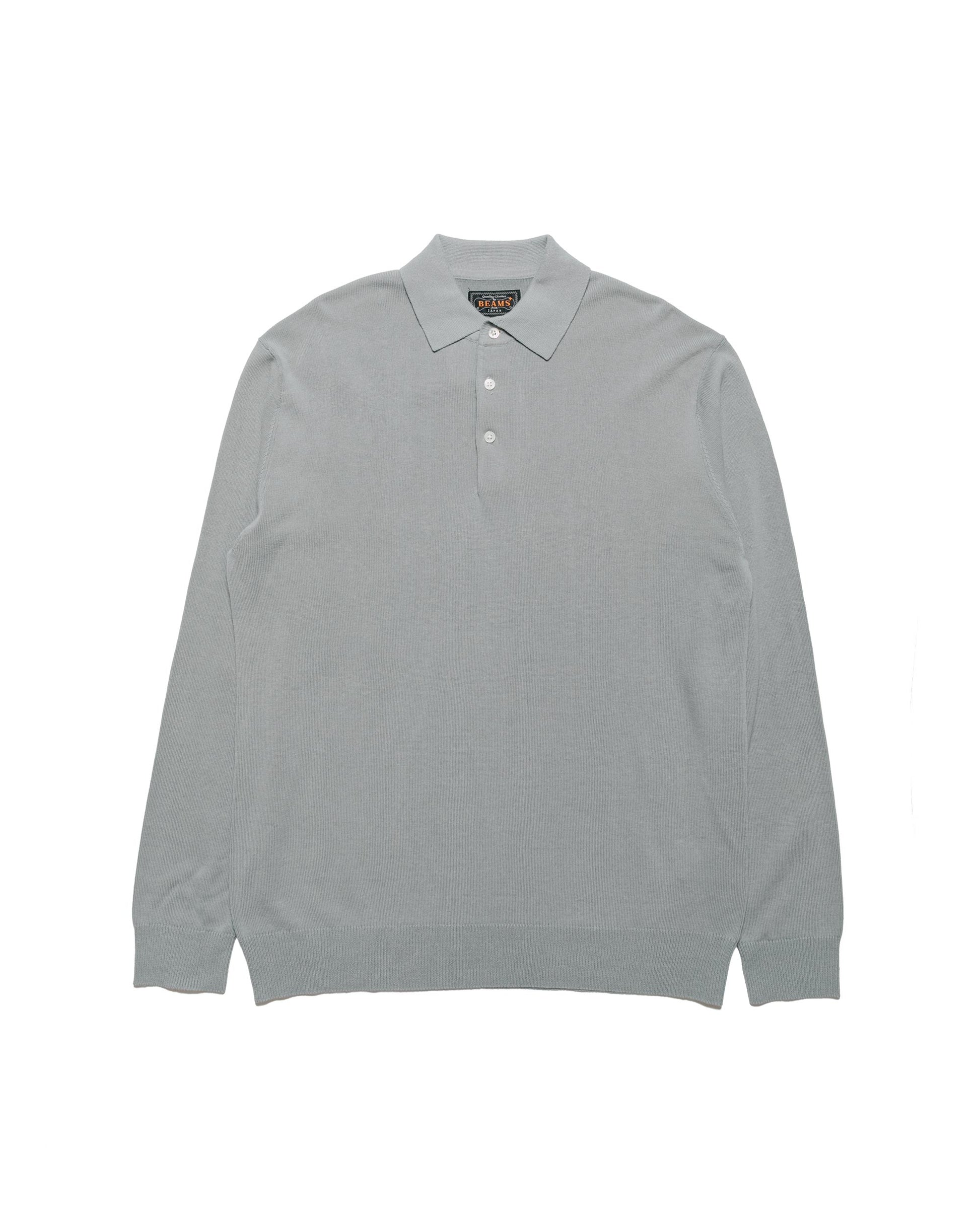 lost & found Beams Plus Beams Plus Knit Polo 12G Ice Blue