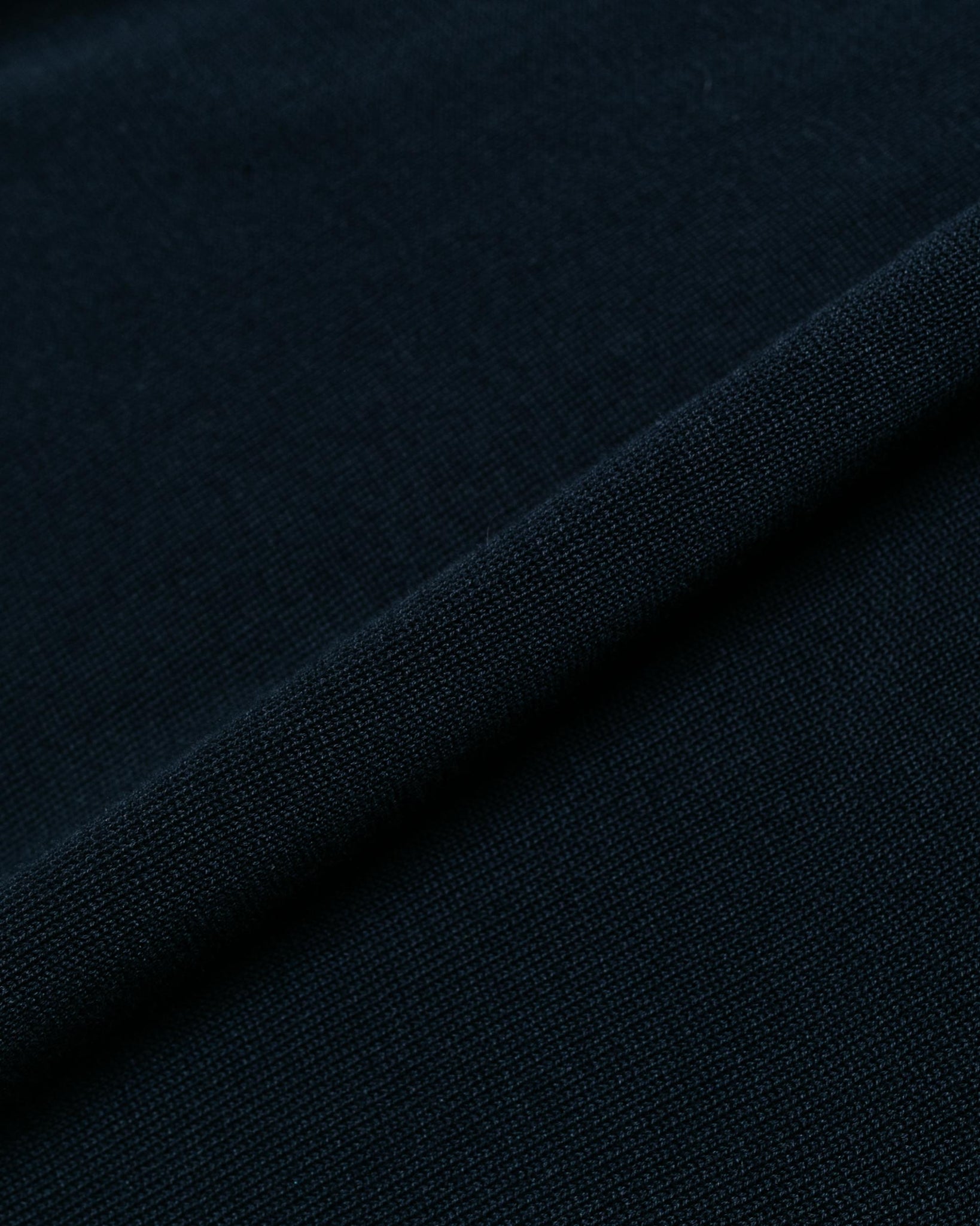 Beams Plus Knit Polo 12G Navy fabric