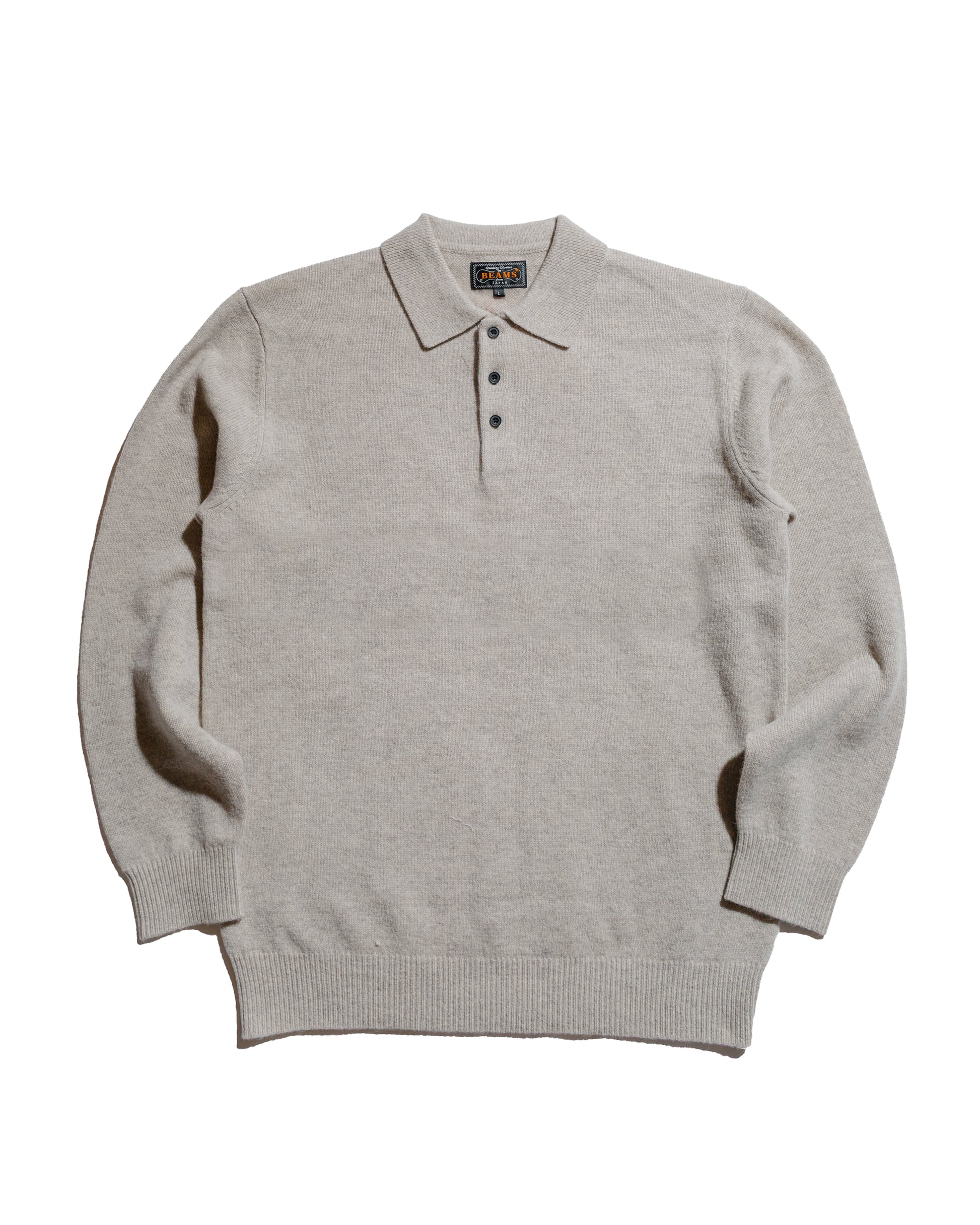 lost & found Beams Plus Beams Plus Knit Polo 9G Beige
