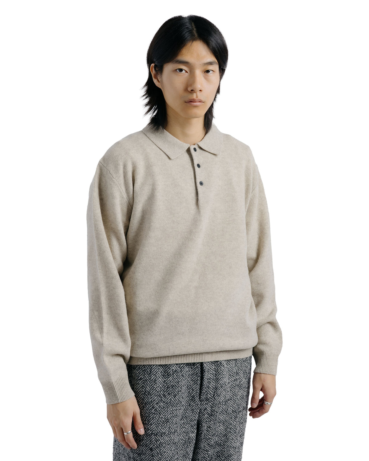 Beams Plus Knit Polo 9G Beige