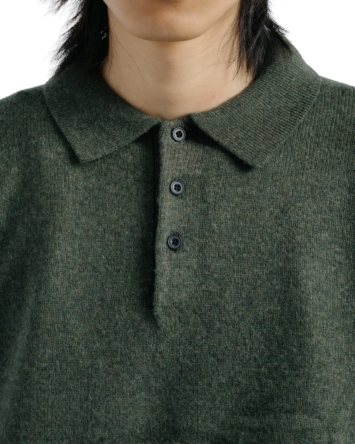 Beams Plus Knit Polo 9G Green