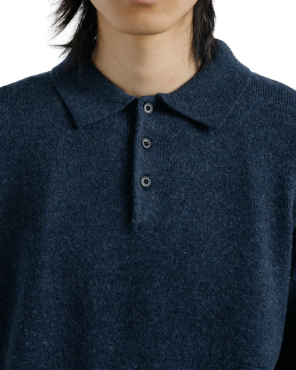 Beams Plus Knit Polo 9G Navy
