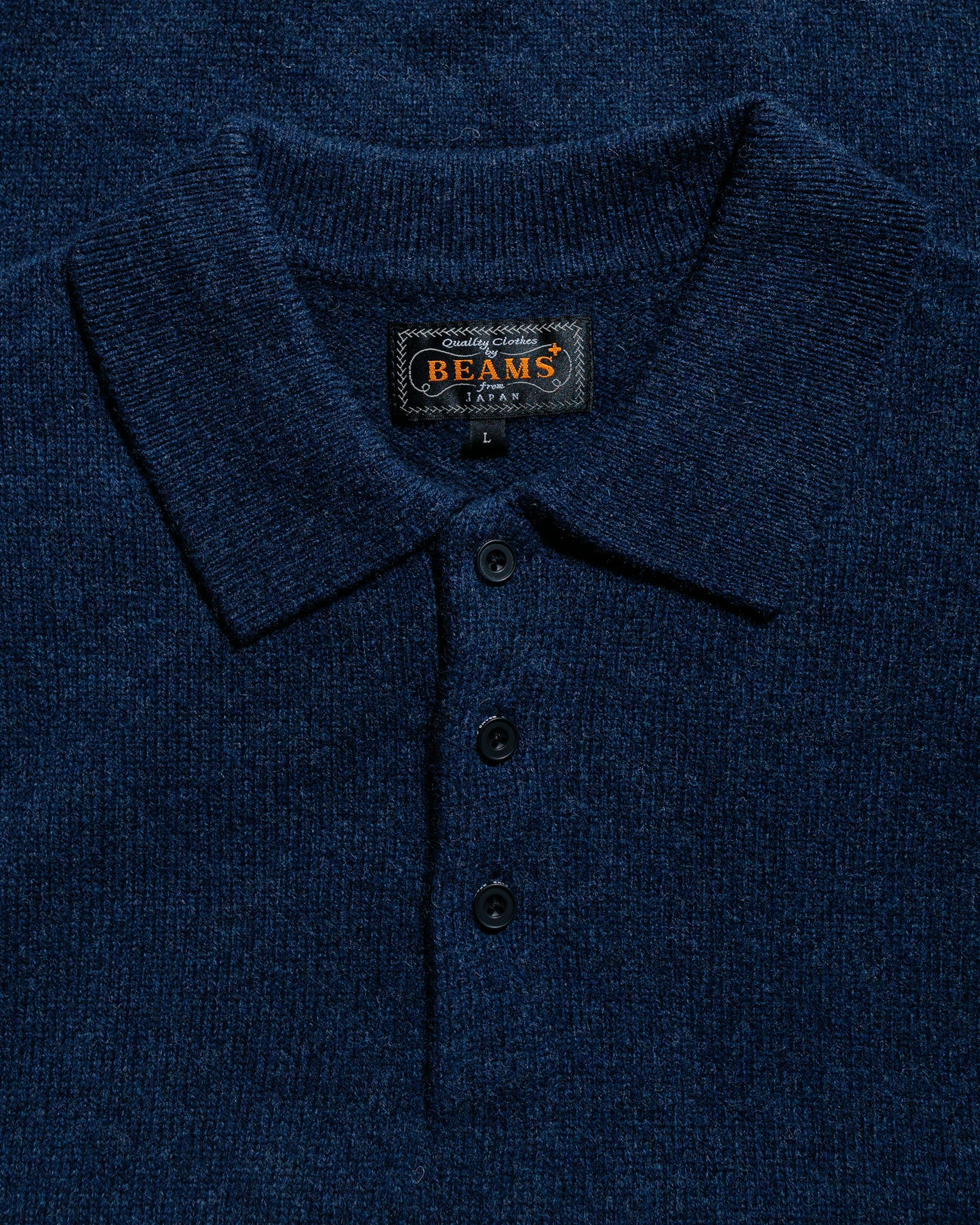 lost & found Beams Plus Beams Plus Knit Polo 9G Navy