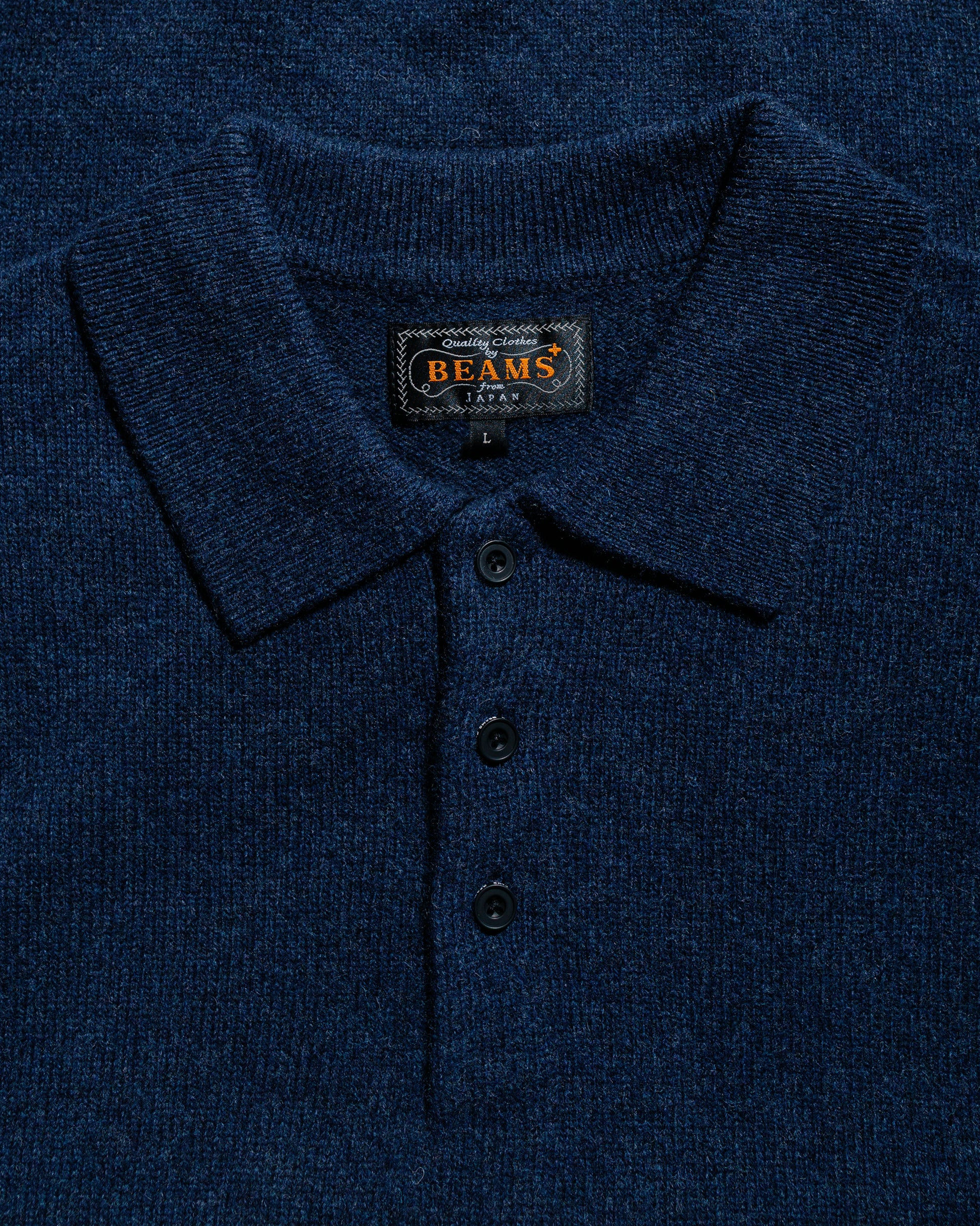 lost & found Beams Plus Beams Plus Knit Polo 9G Navy