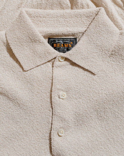lost & found Beams Plus Beams Plus Knit Polo Boucle Beige