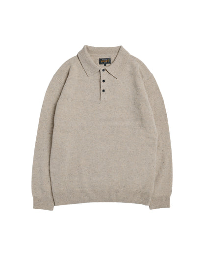 Beams Plus Knit Polo Nep 9G Beige