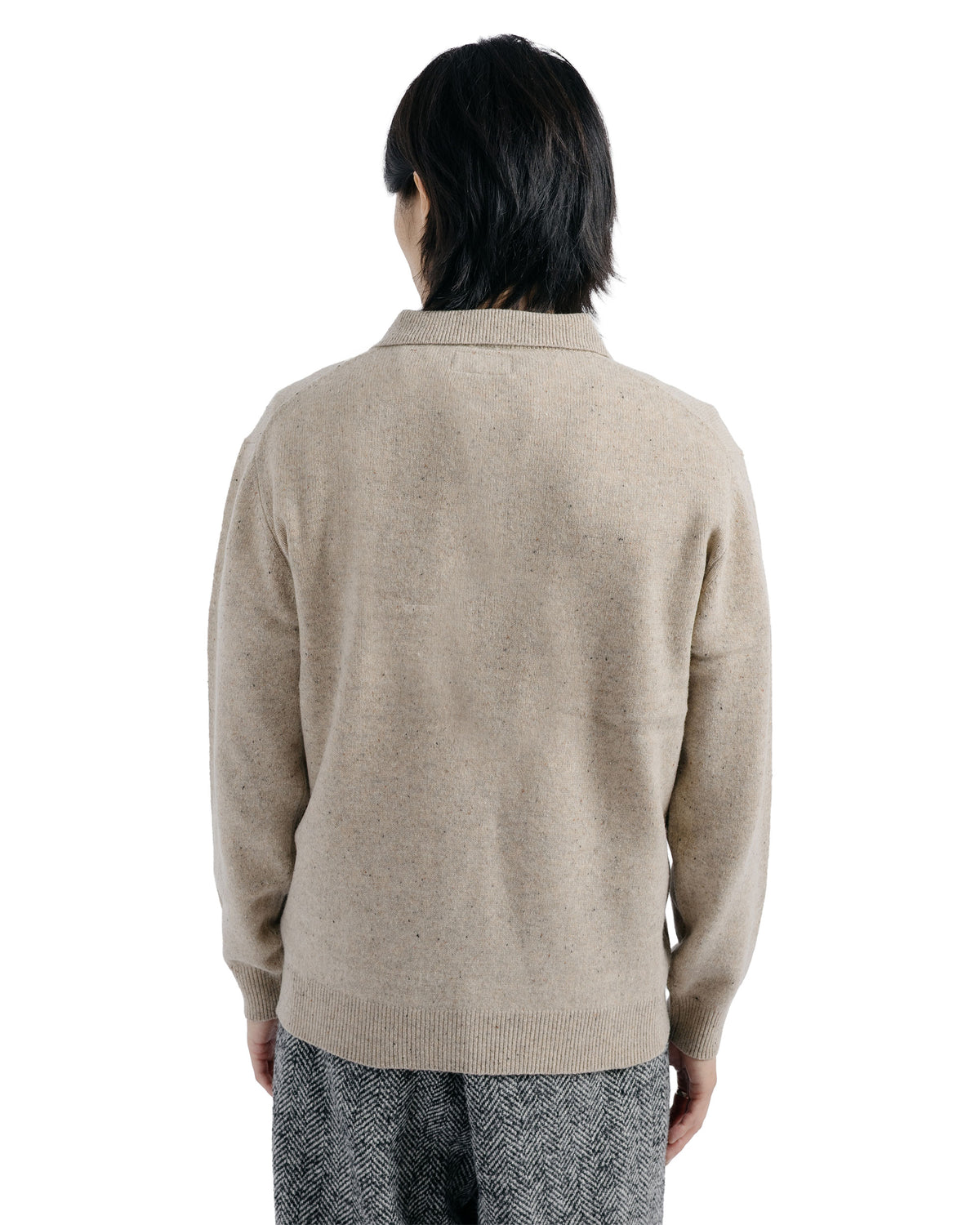 Beams Plus Knit Polo Nep 9G Beige