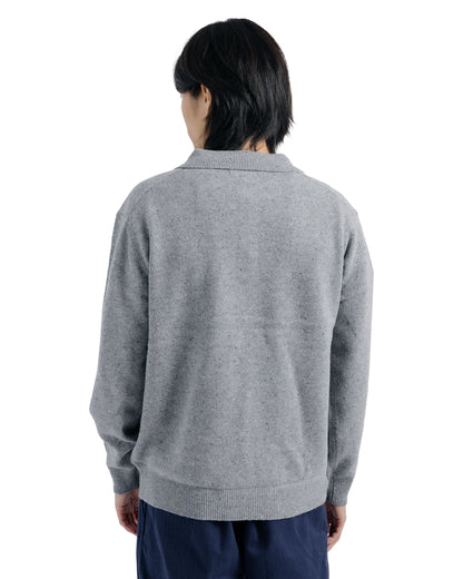 Beams Plus Knit Polo Nep 9G Ice Blue