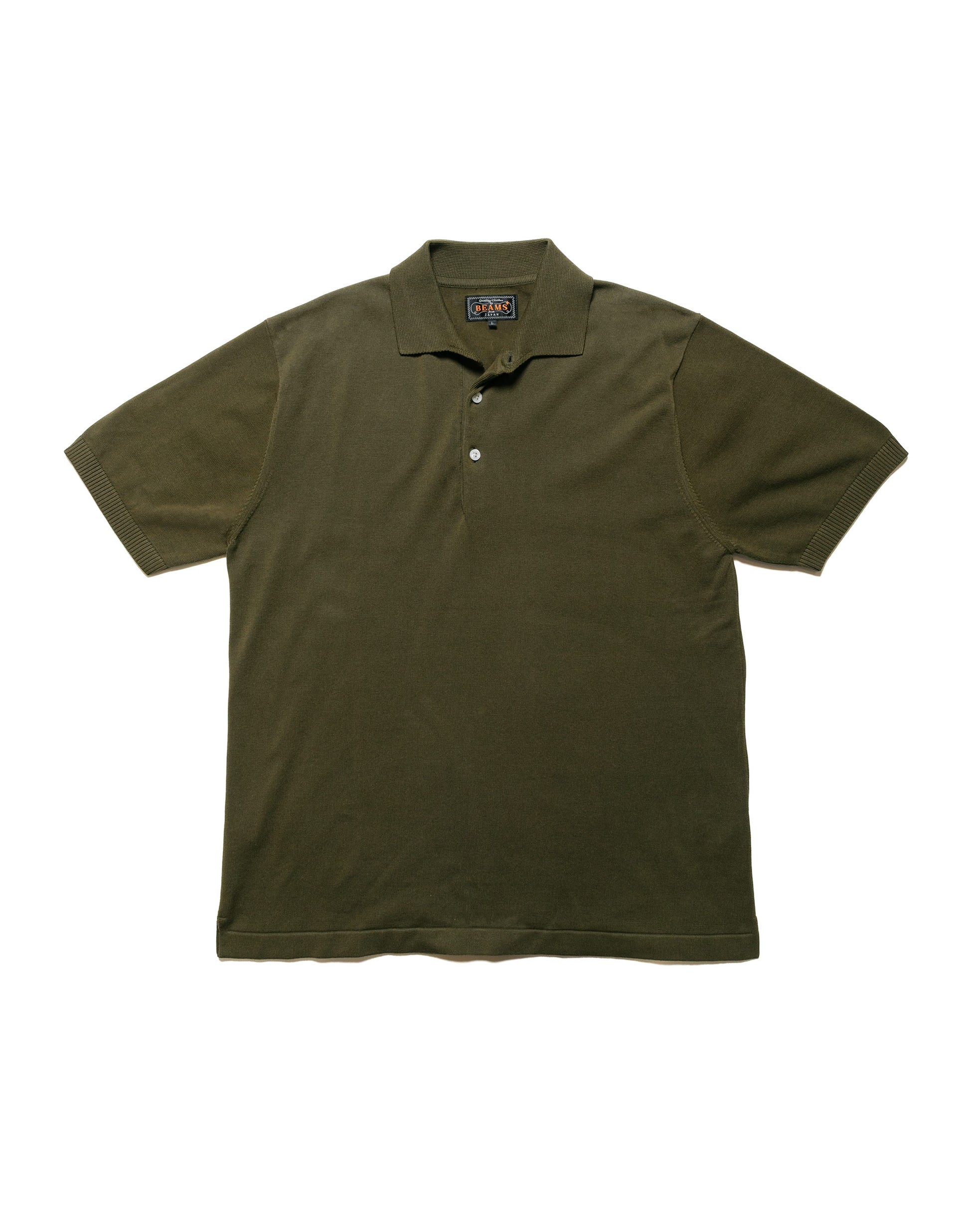 lost & found Beams Plus Beams Plus Knit Polo Solid 12G Green