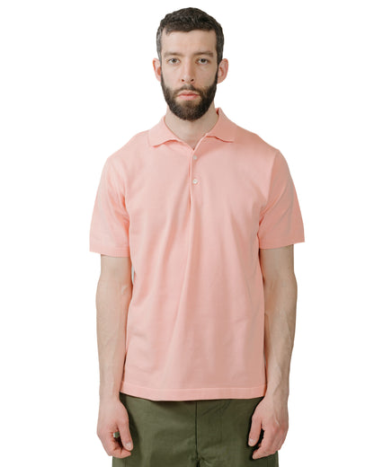 lost & found Beams Plus Beams Plus Knit Polo Solid 12G Pink