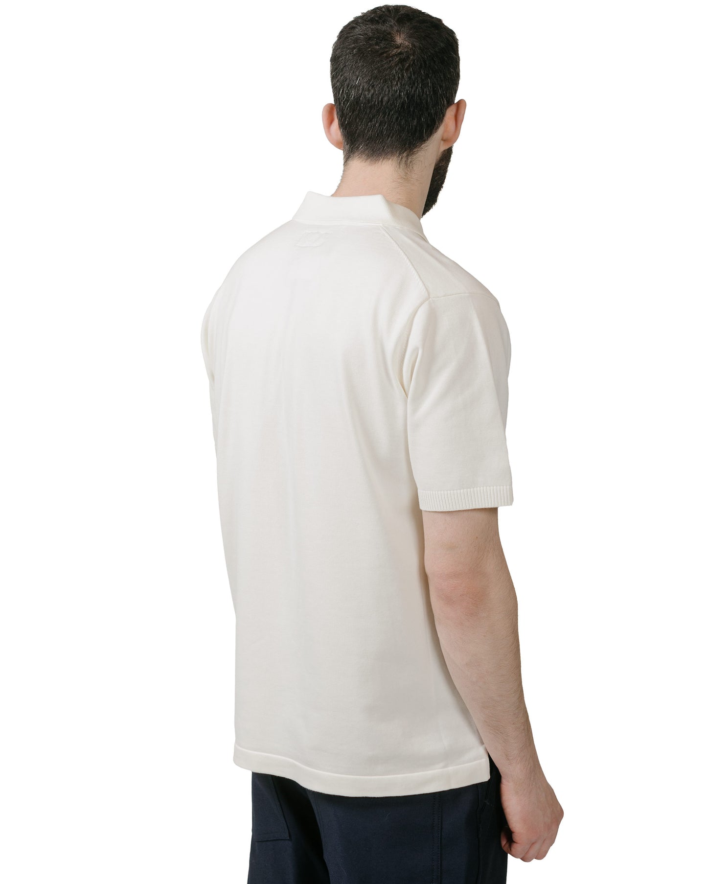 lost & found Beams Plus Beams Plus Knit Polo Solid 12G White