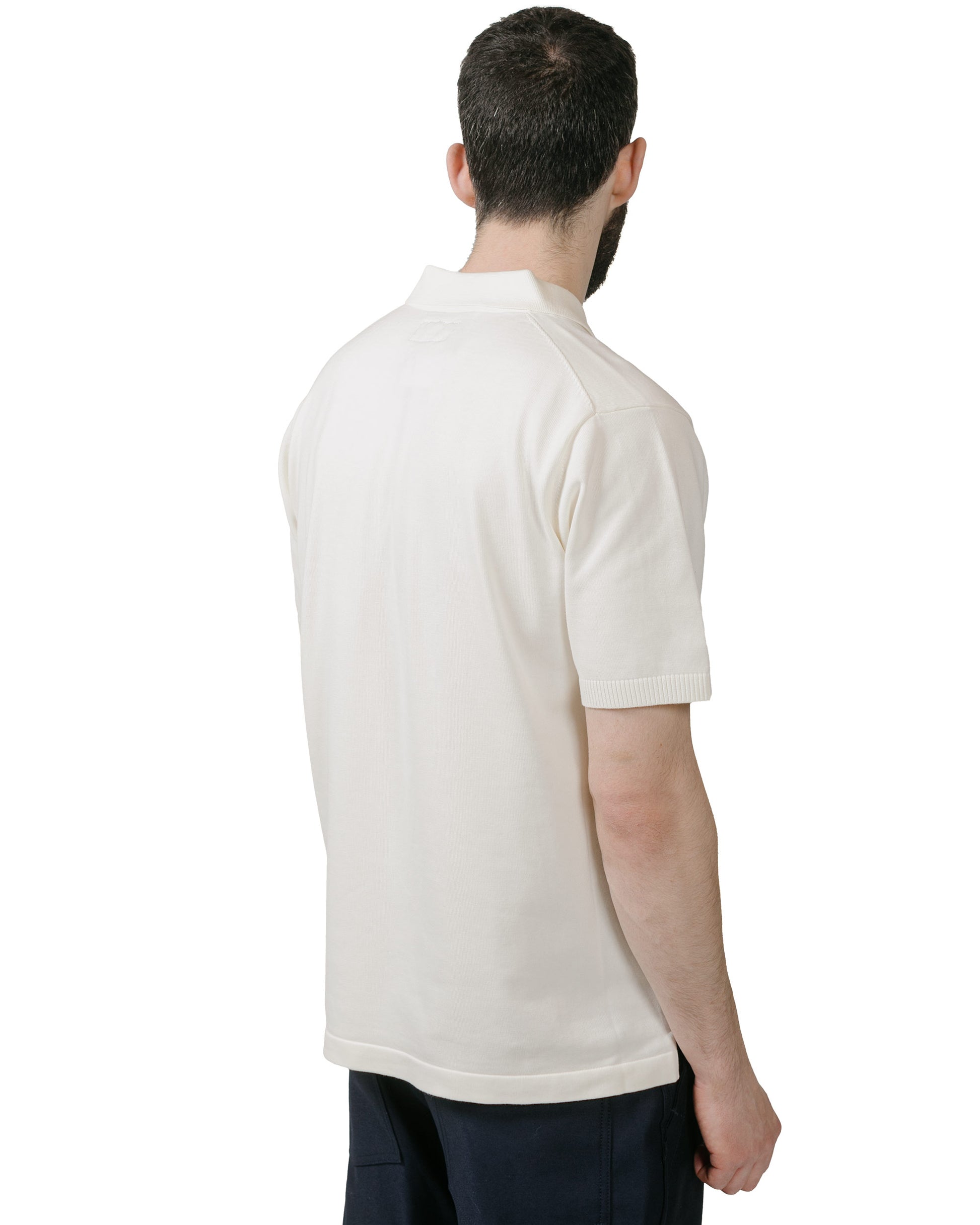lost & found Beams Plus Beams Plus Knit Polo Solid 12G White