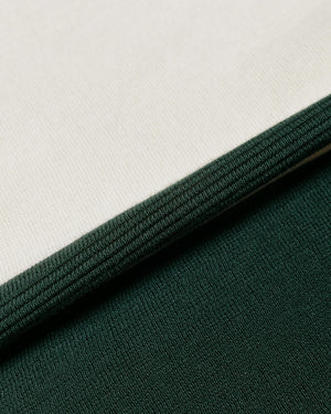 Beams Plus Knit Polo Stripe White fabric