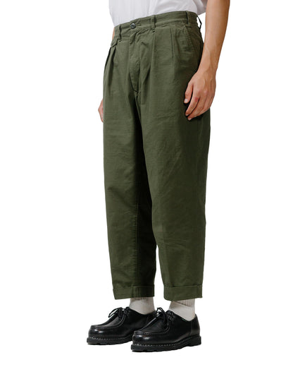 lost & found Beams Plus Beams Plus Lost & Found 2Pleats Cotton Ripstop Olive