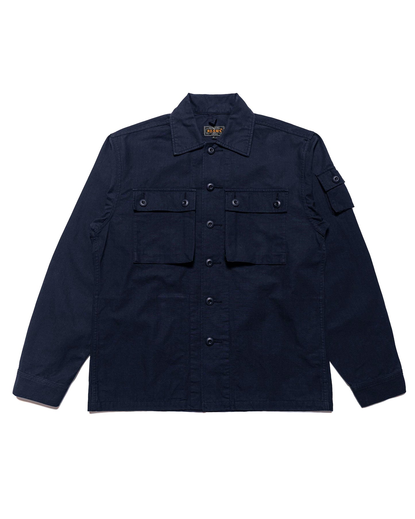 lost & found Beams Plus Beams Plus Lost & Found MIL SHT-JAC Cotton Ripstop Navy