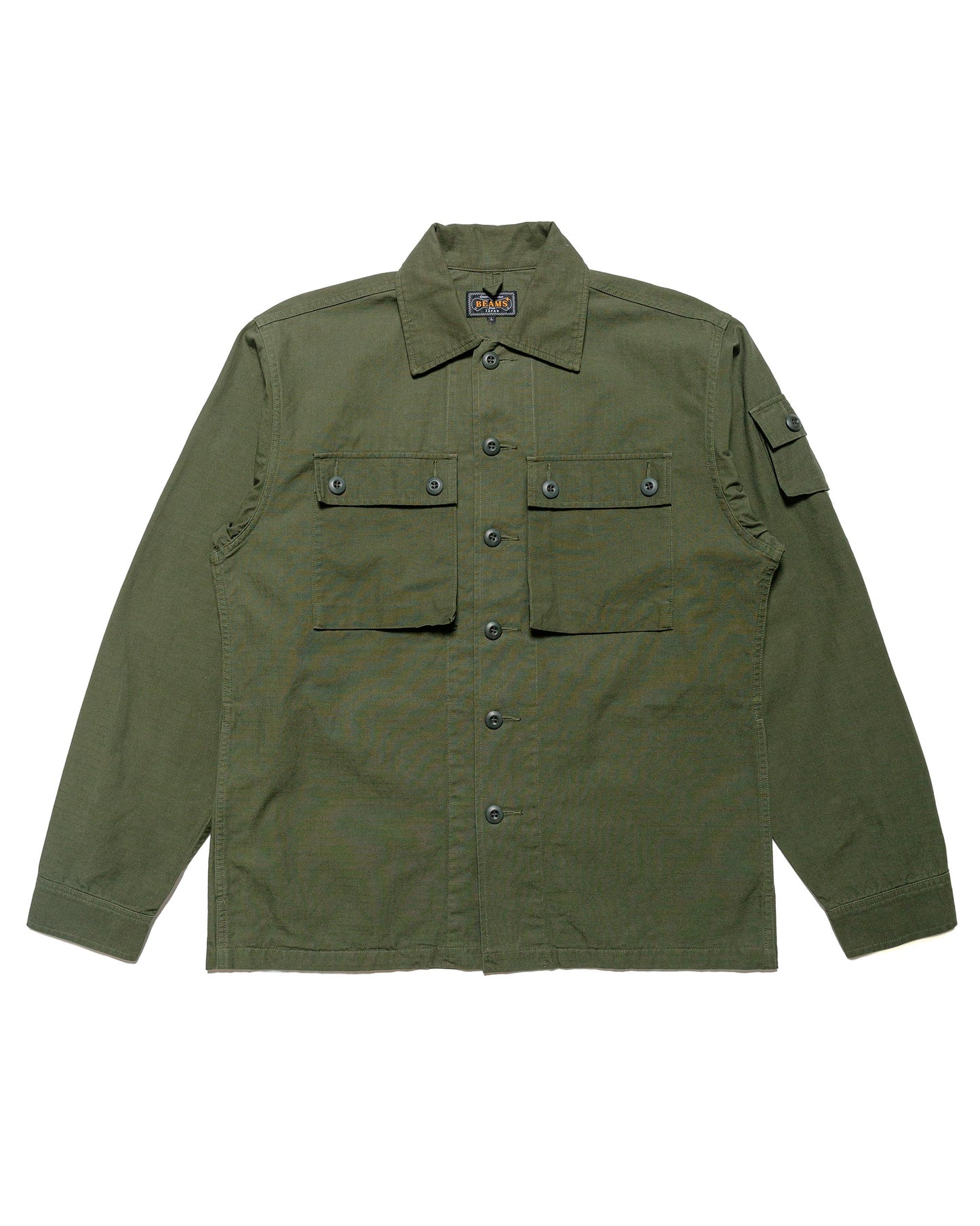 lost & found Beams Plus Beams Plus Lost & Found MIL SHT-JAC Cotton Ripstop Olive