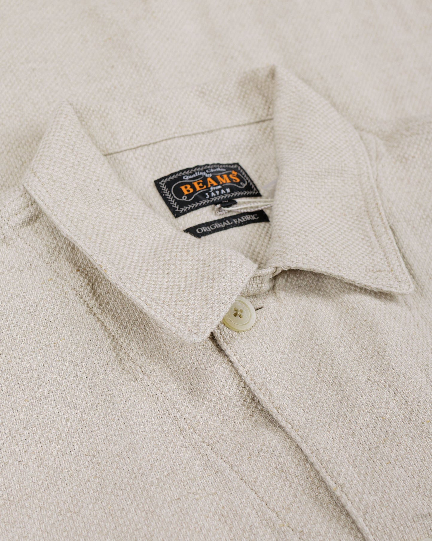 lost & found Beams Plus Beams Plus MIL Chore Jacket Cotton Linen Off White