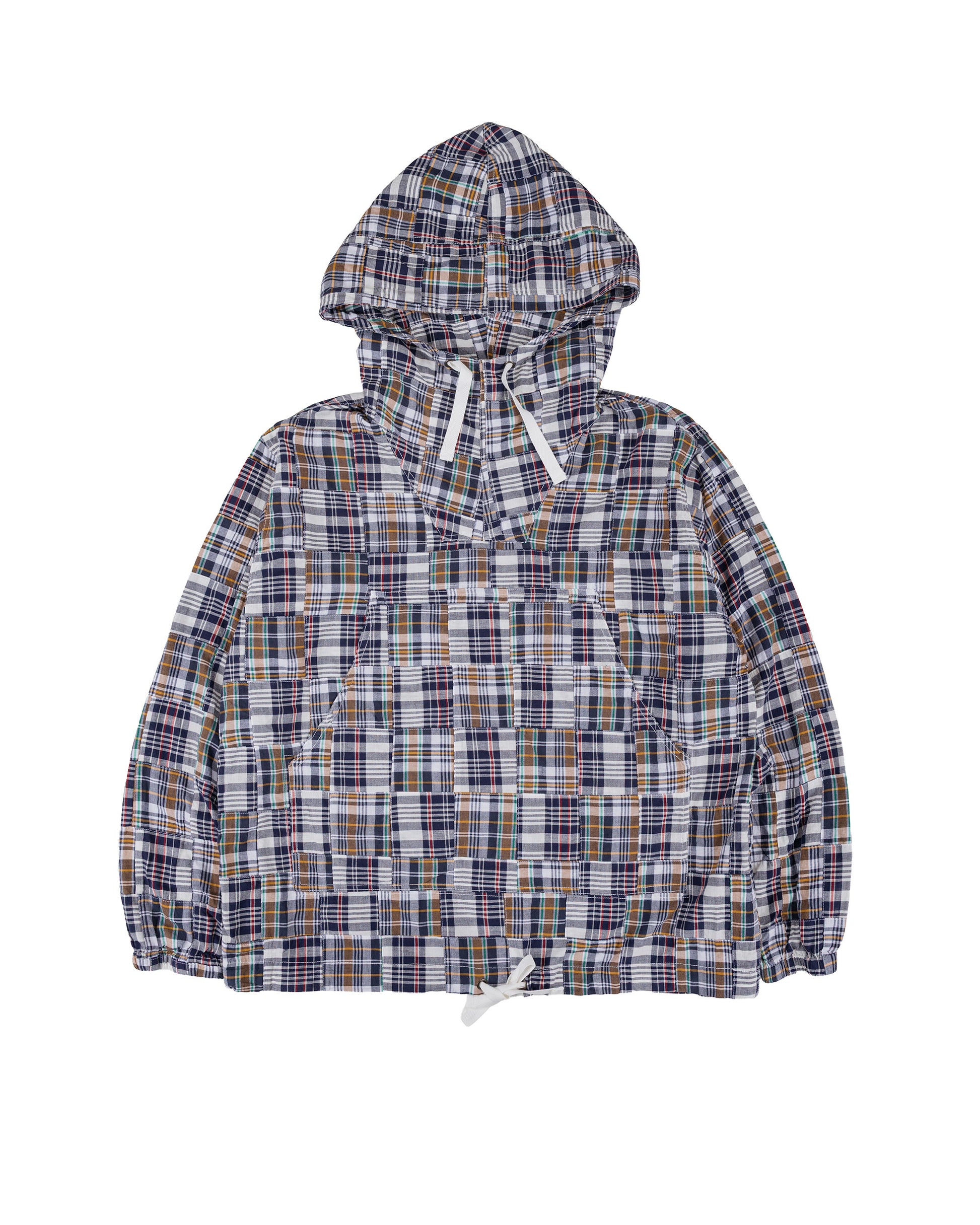 lost & found Beams Plus Beams Plus MIL Smock Patchwork Madras Navy