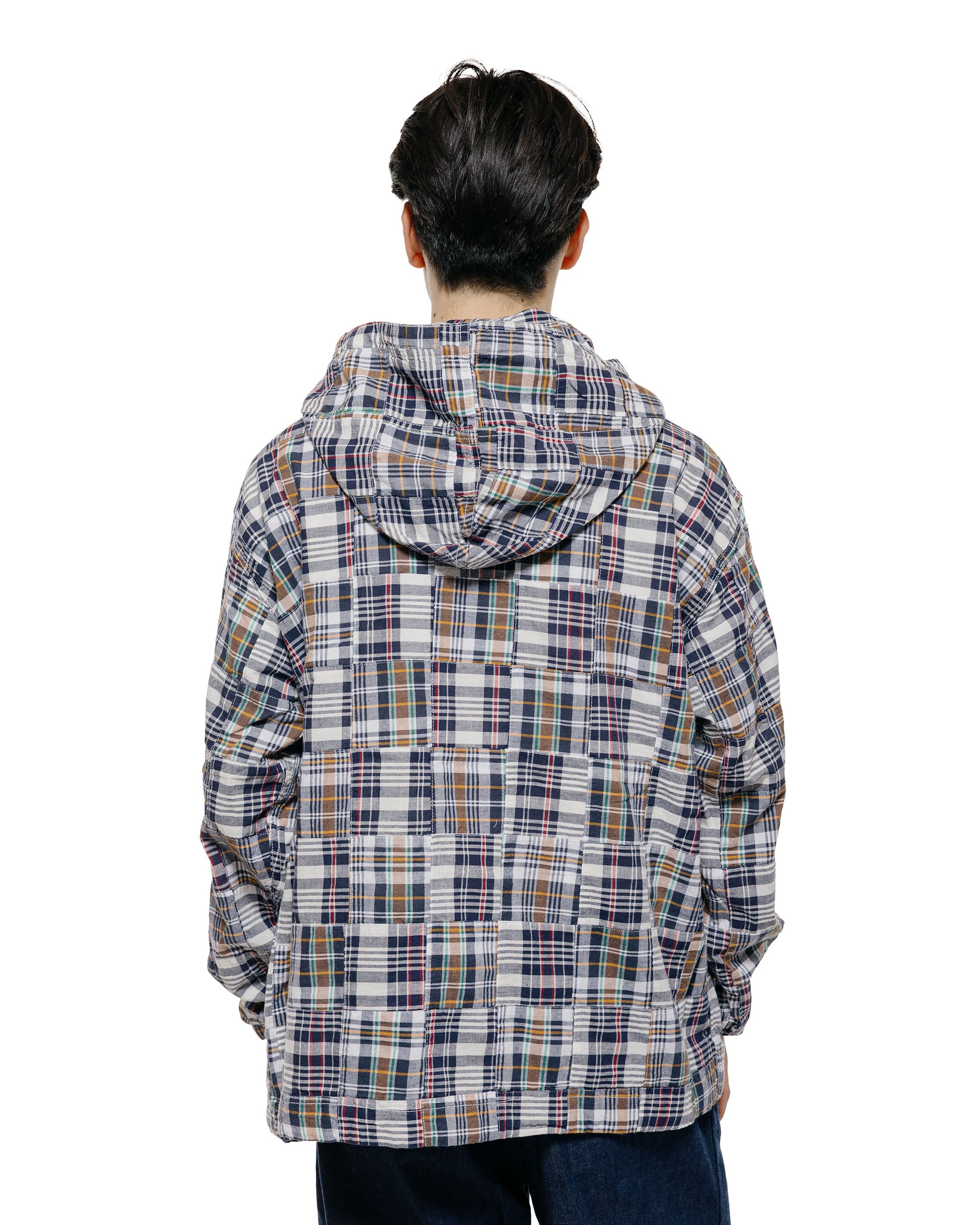lost & found Beams Plus Beams Plus MIL Smock Patchwork Madras Navy
