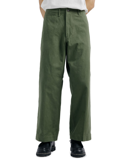 Beams Plus MIL Trousers Herringbone Olive