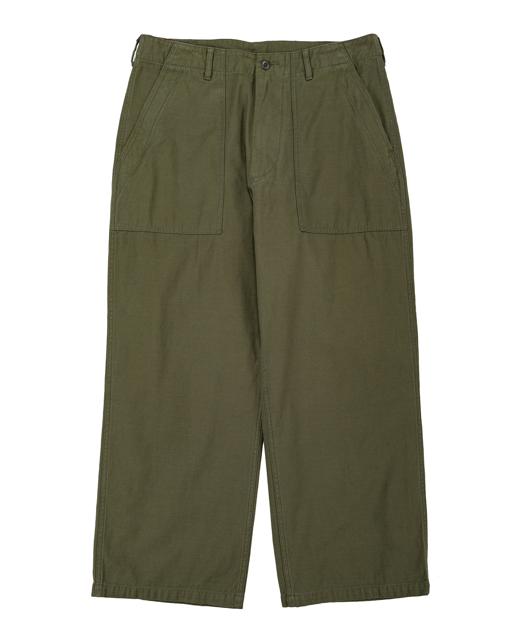 lost & found Beams Plus Beams Plus MIL Utility Trousers Reversed Sateen Olive Green