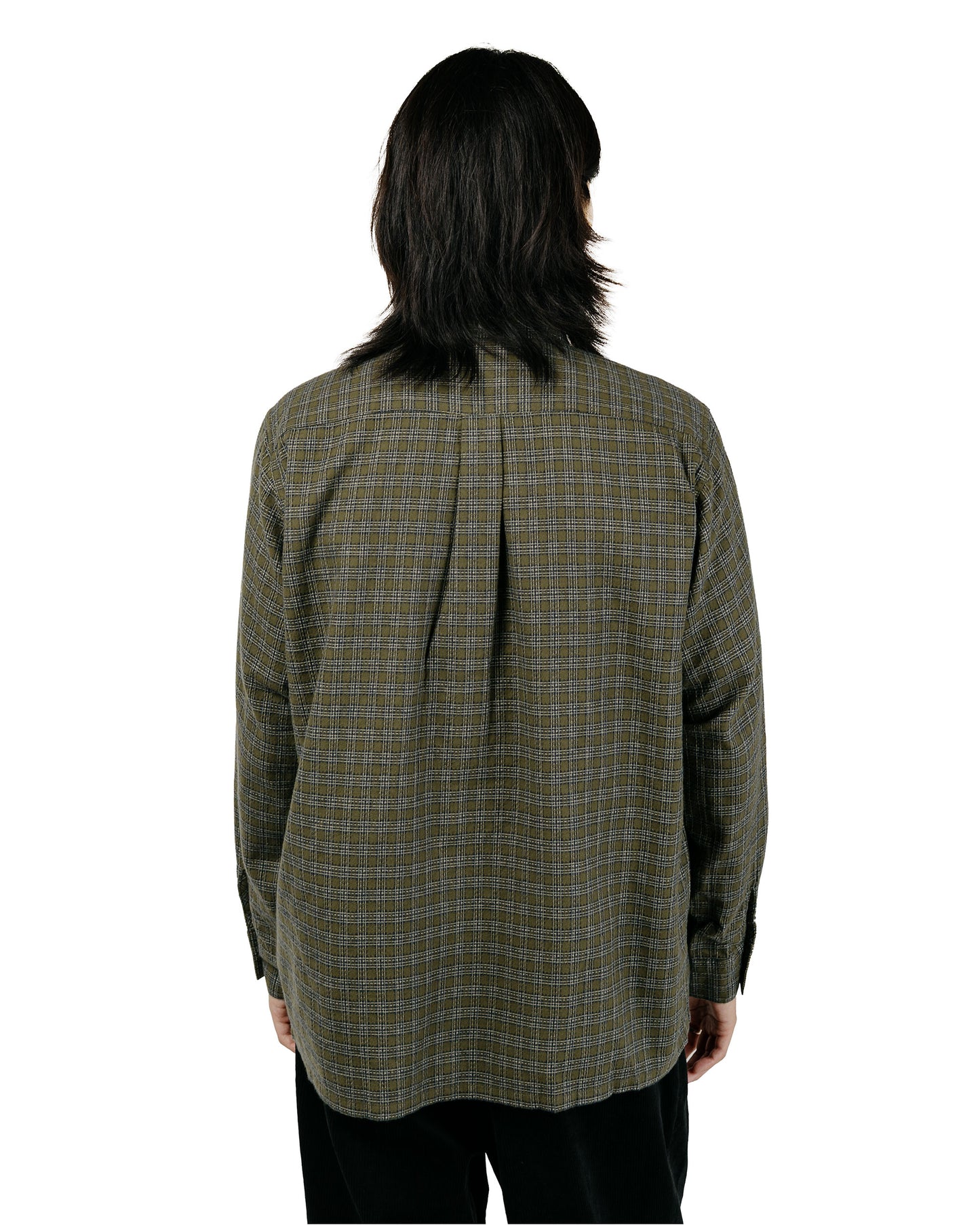 Beams Plus Open B.D. Dobby Plaid Green