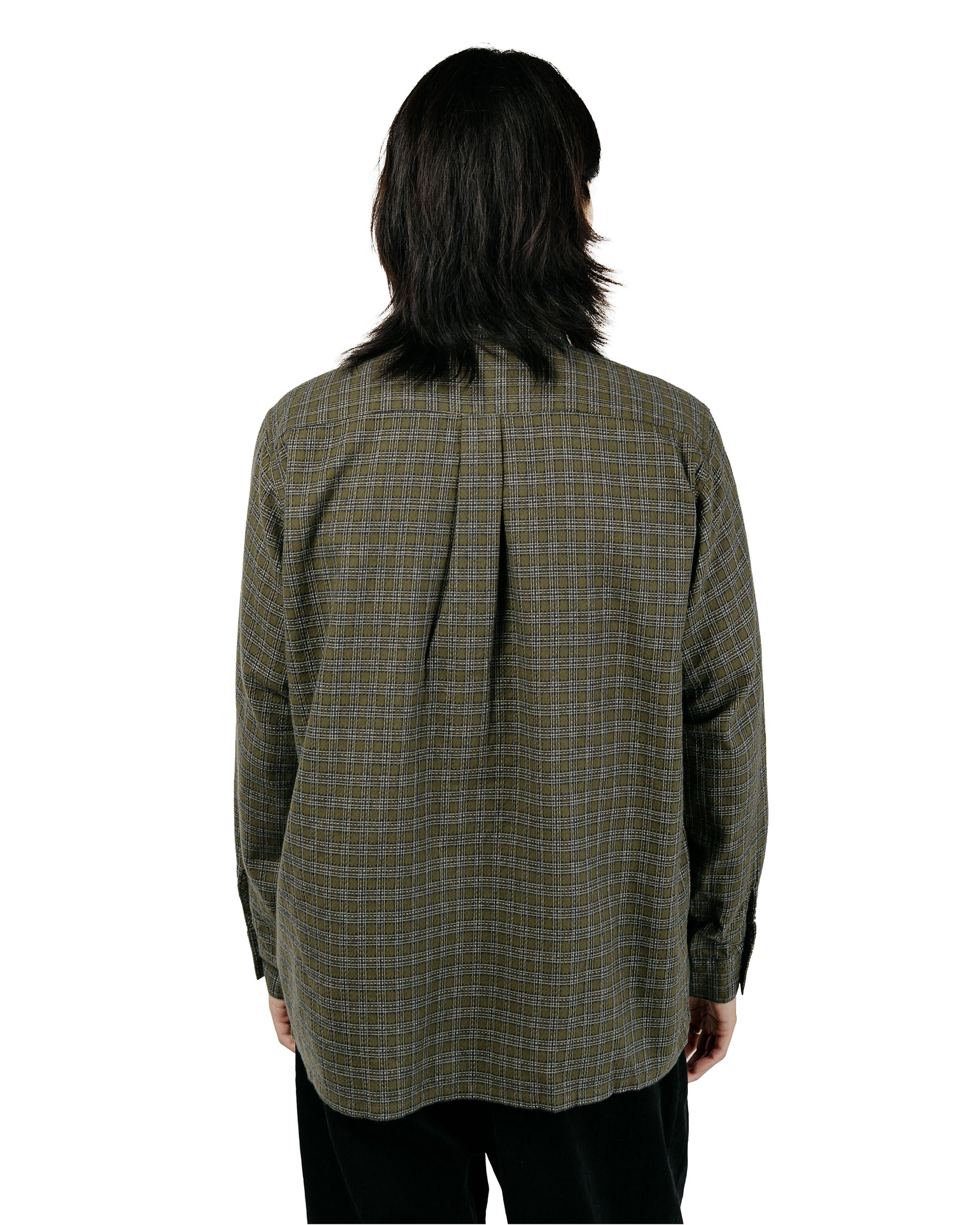 Beams Plus Open B.D. Dobby Plaid Green
