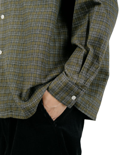 Beams Plus Open B.D. Dobby Plaid Green