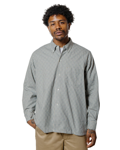 Beams Plus Open B.D. Dobby Plaid White