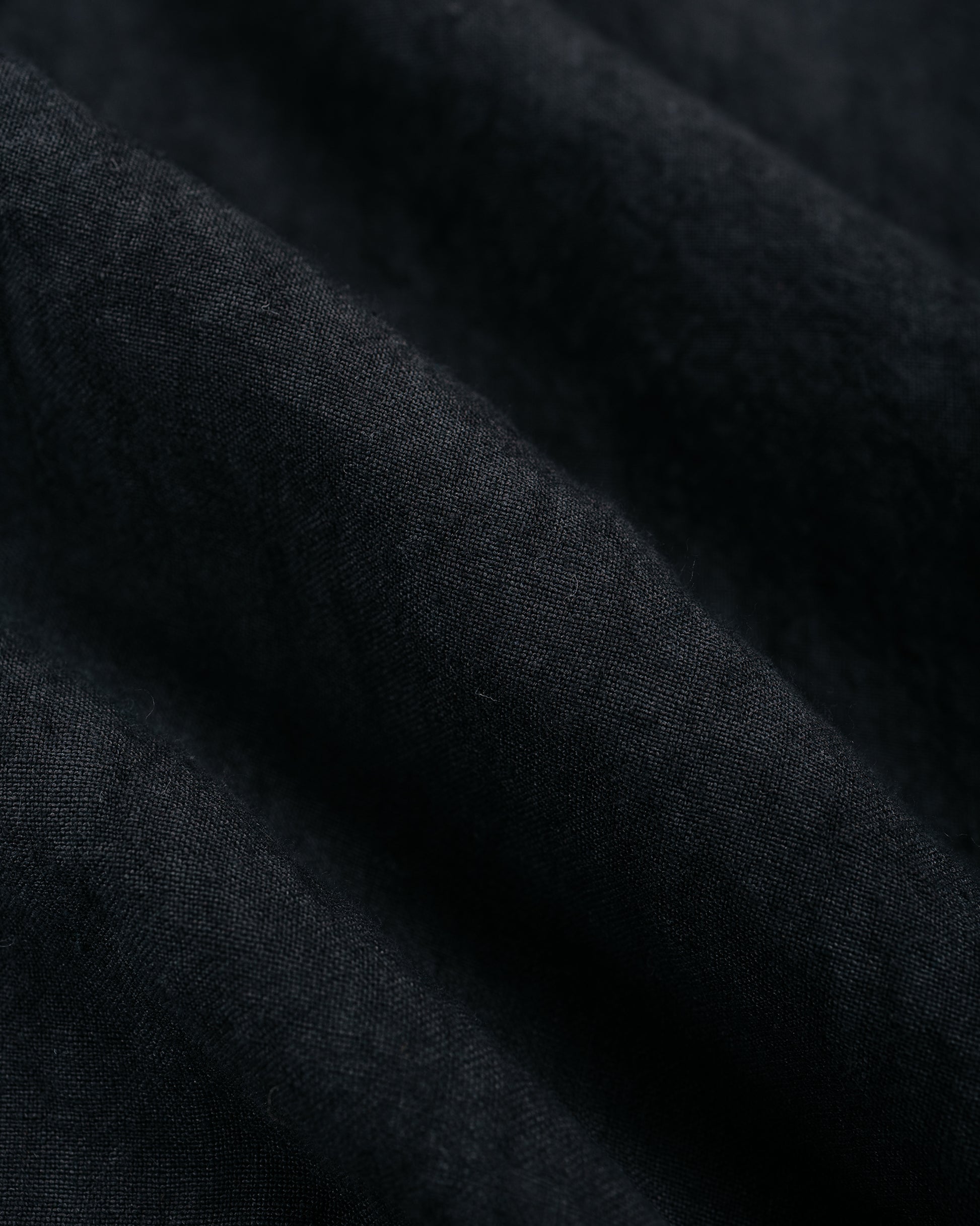 lost & found Beams Plus Beams Plus Open Collar 1/40 Linen Charcoal