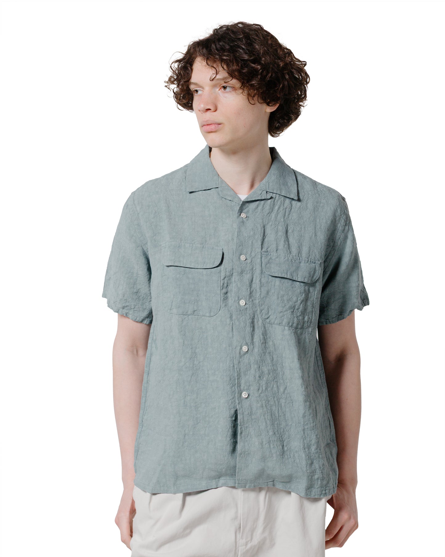 lost & found Beams Plus Beams Plus Open Collar 1/40 Linen Sax
