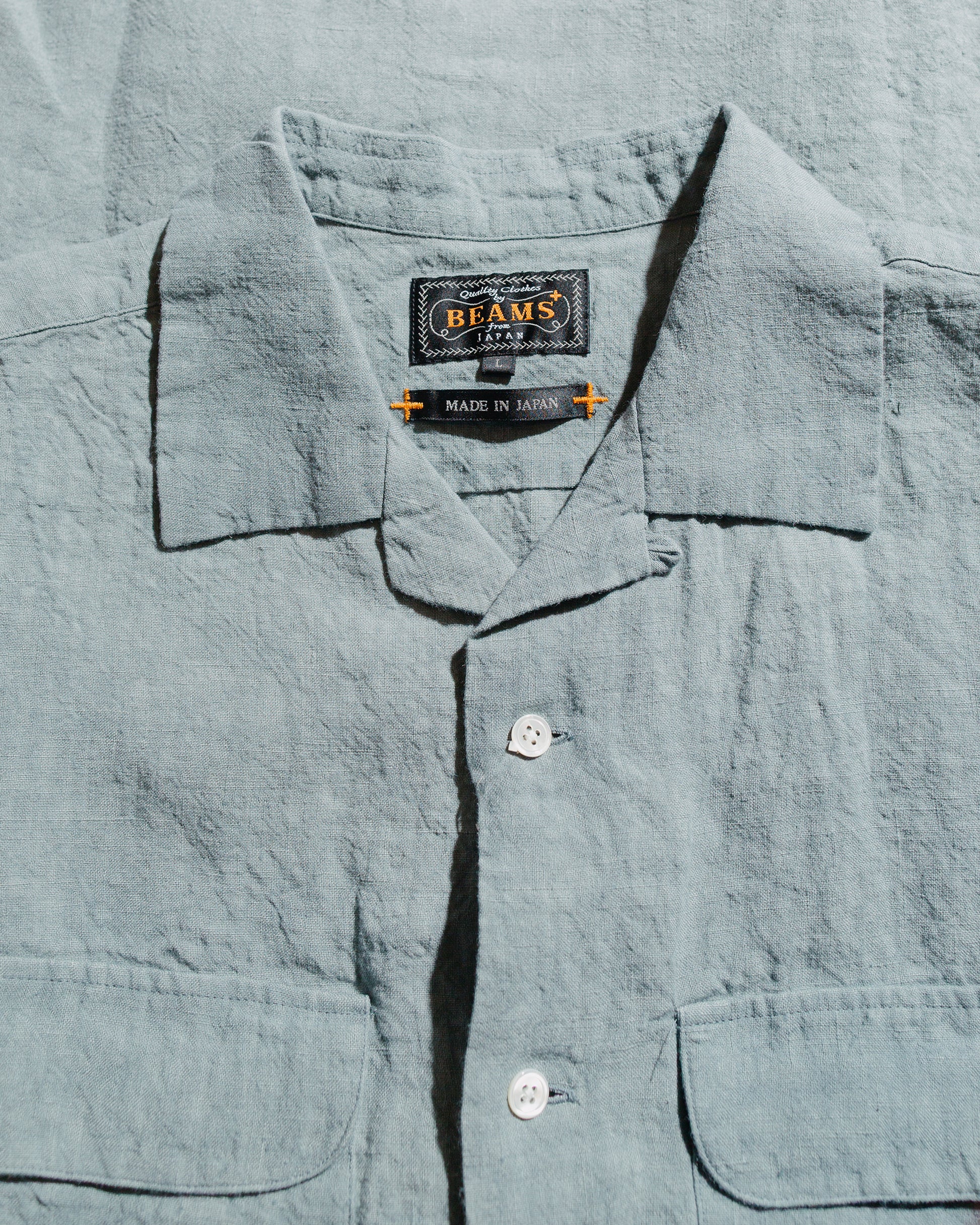 lost & found Beams Plus Beams Plus Open Collar 1/40 Linen Sax