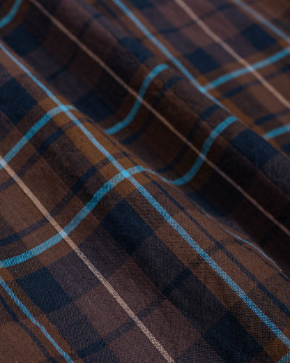 lost & found Beams Plus Beams Plus Open Collar Madras Brown
