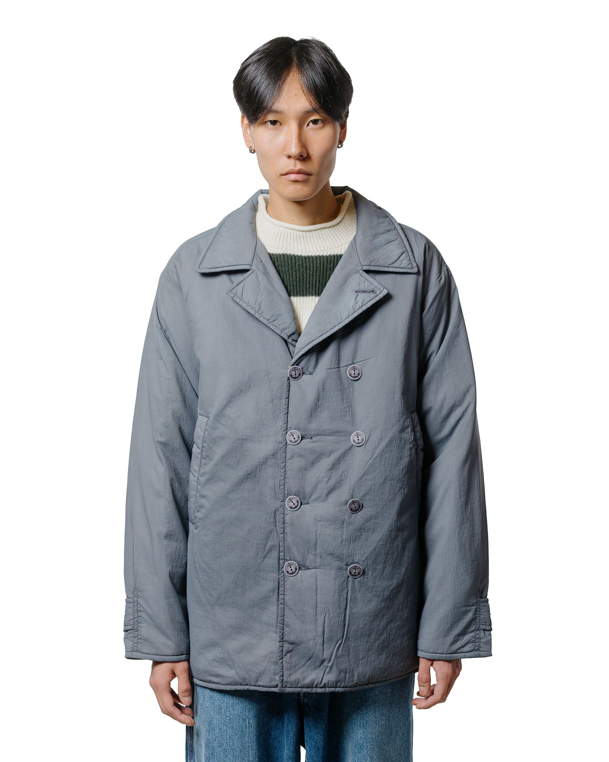 Beams Plus P-Coat Nylon Pigment Print Grey