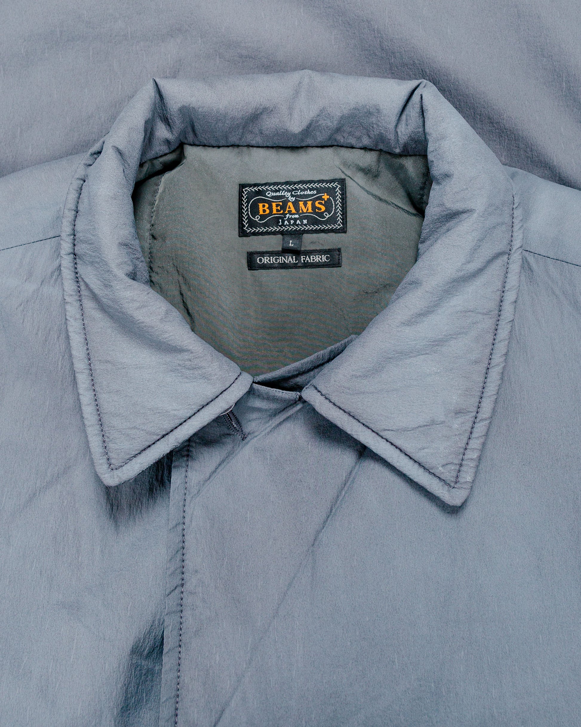 Beams Plus P-Coat Nylon Pigment Print Grey