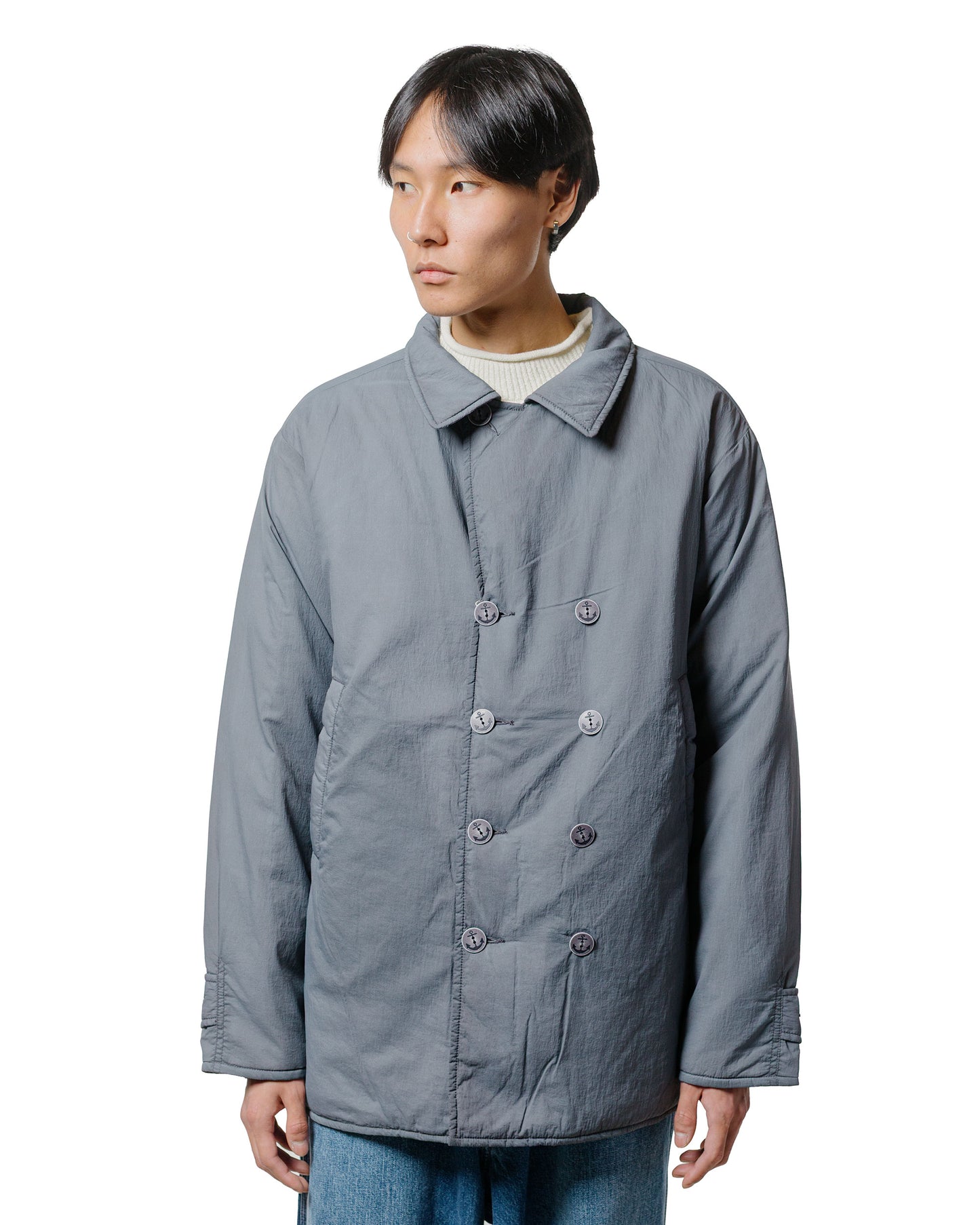 Beams Plus P-Coat Nylon Pigment Print Grey