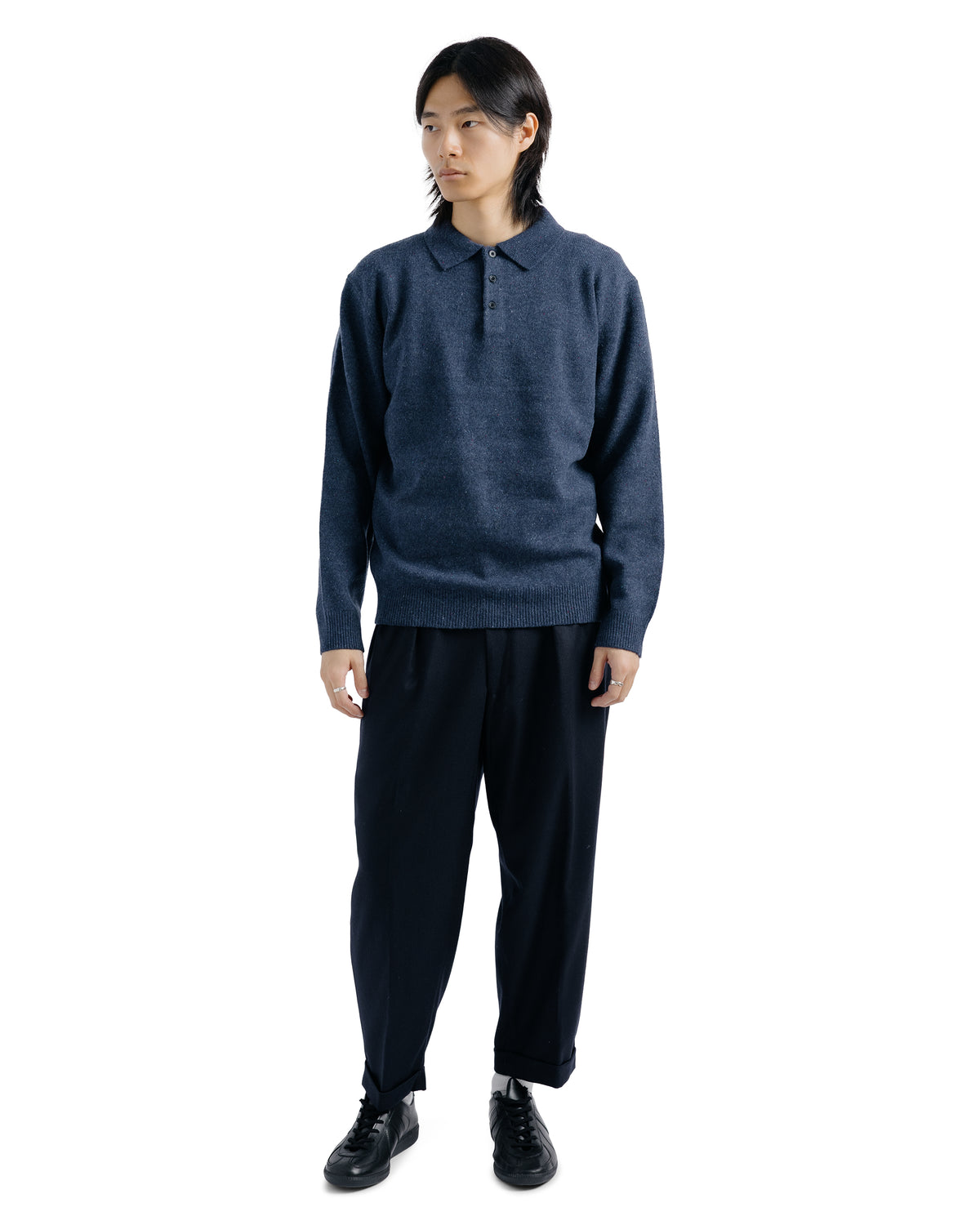 lost & found Beams Plus Beams Plus 2Pleats Flannel Navy