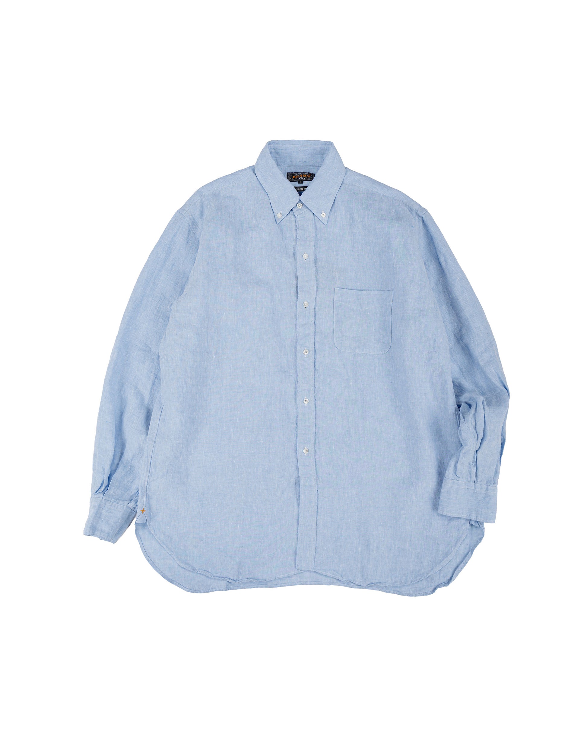 lost & found Beams Plus Beams Plus B.D. Classic Fit Linen Chambray Blue