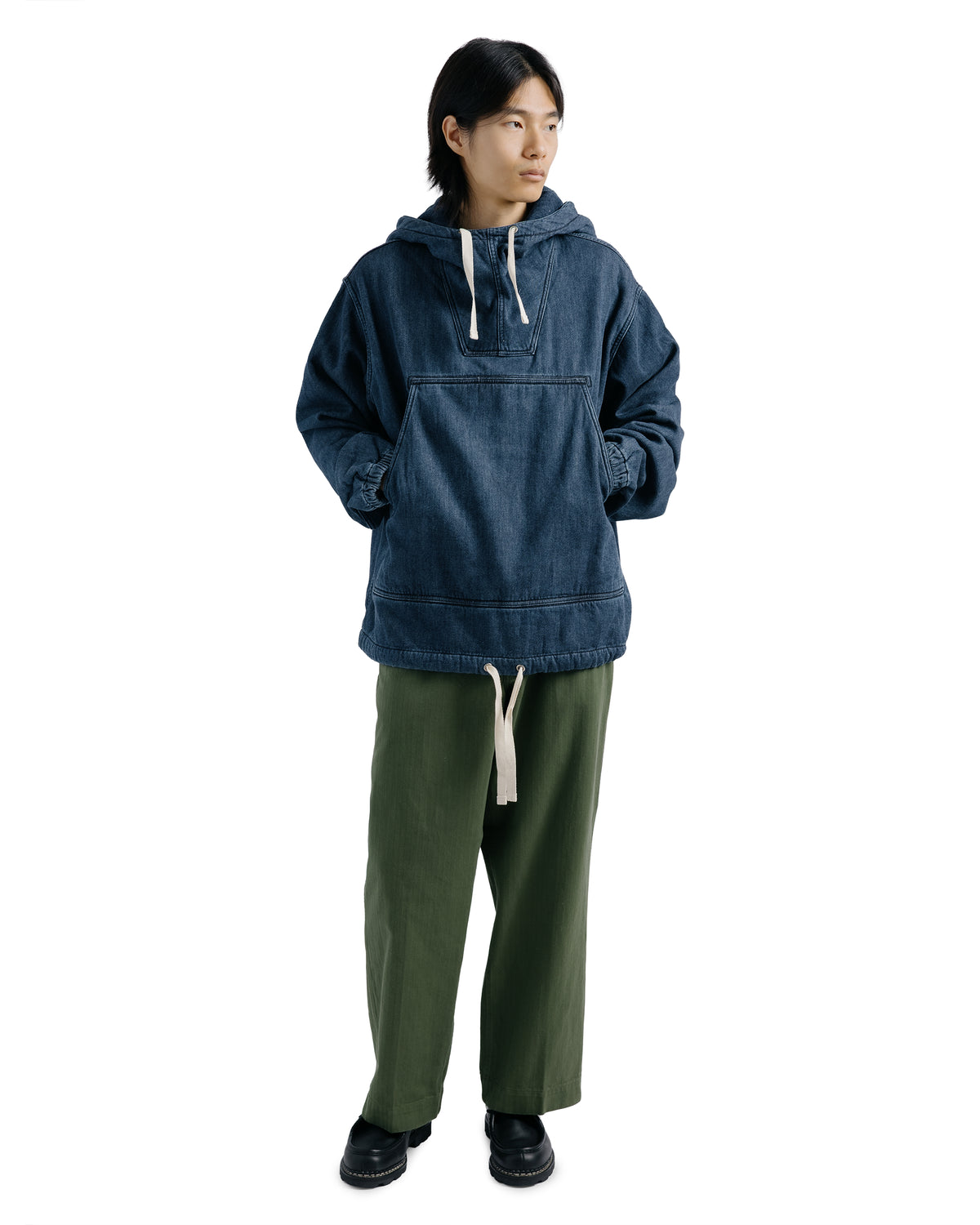 Beams Plus MIL Trousers Herringbone Olive