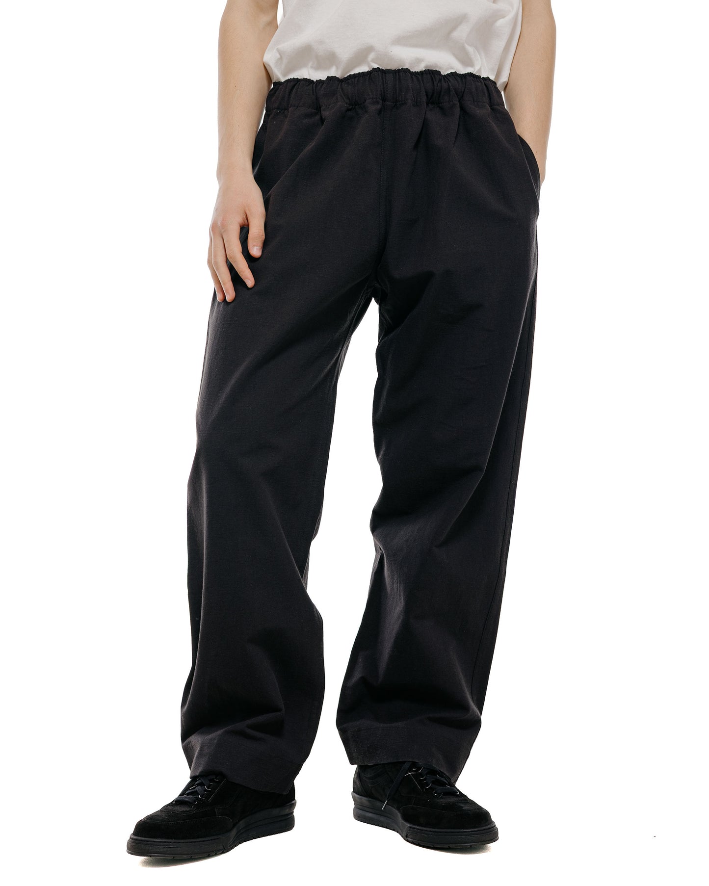 Body of Work Jasper Pull-On Pant Nep Cotton Linen Black