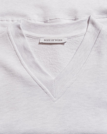 Body of Work Juniper V-Neck Sweatshirt Dove Grey