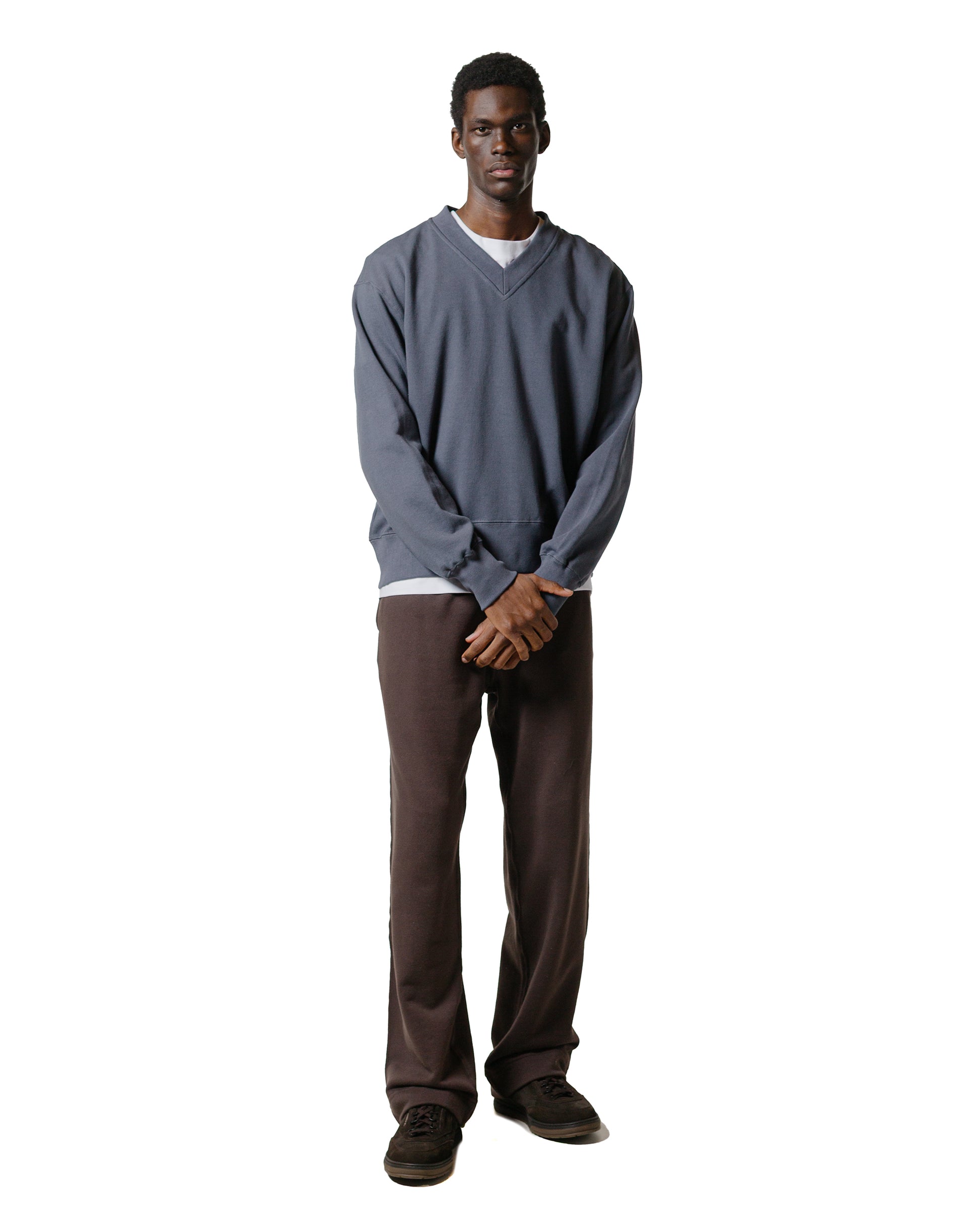 Body of Work Juniper V-Neck Sweatshirt Pond Blue