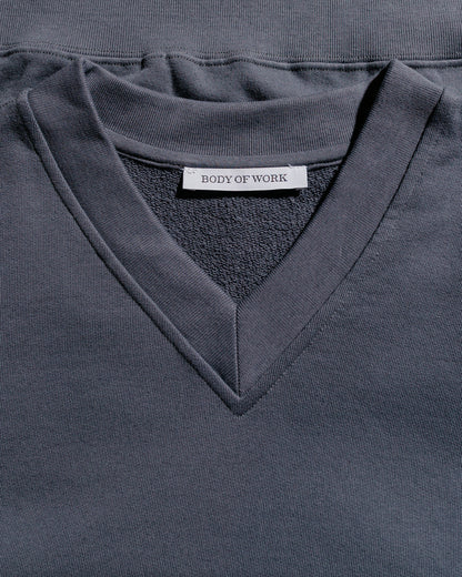 Body of Work Juniper V-Neck Sweatshirt Pond Blue