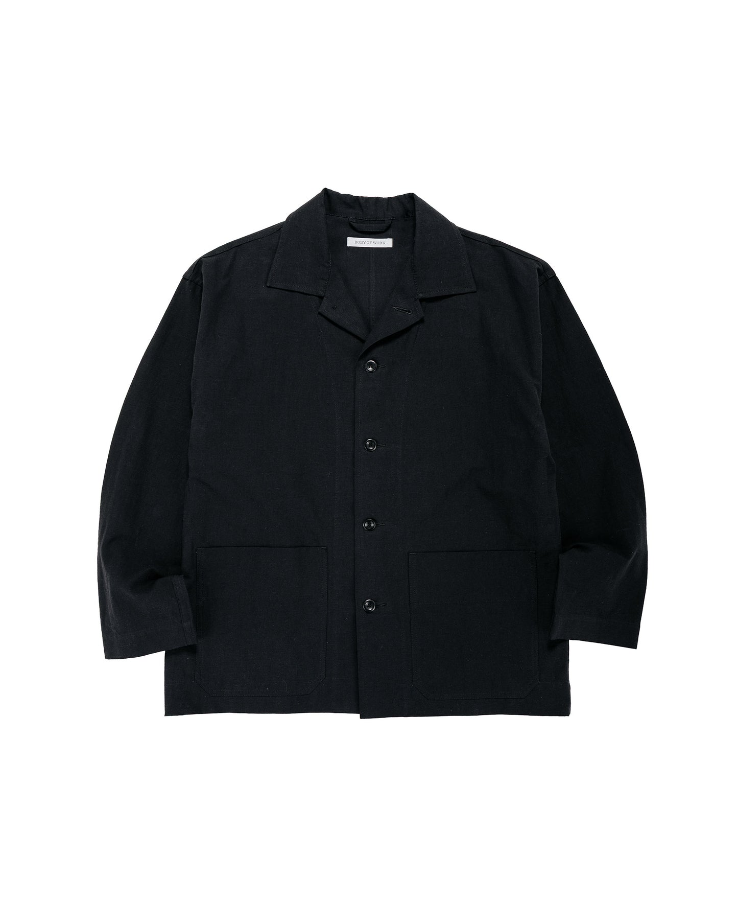 Body of Work Linden Jacket Nep Cotton Linen Black