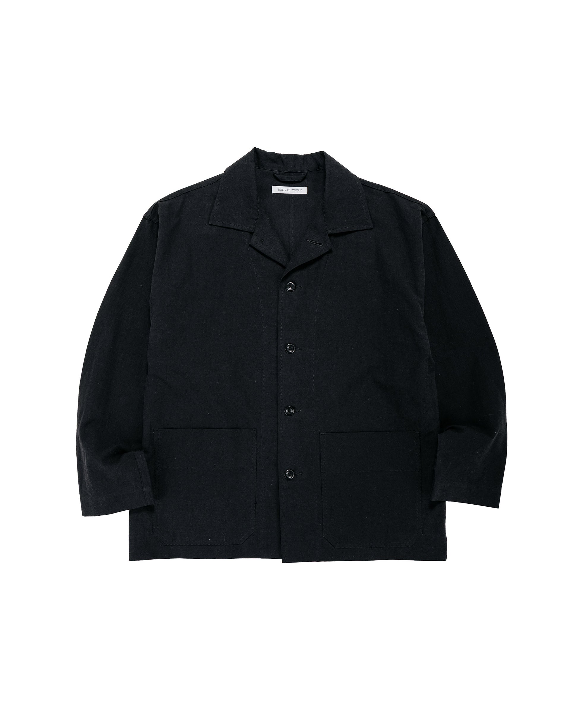 Body of Work Linden Jacket Nep Cotton Linen Black
