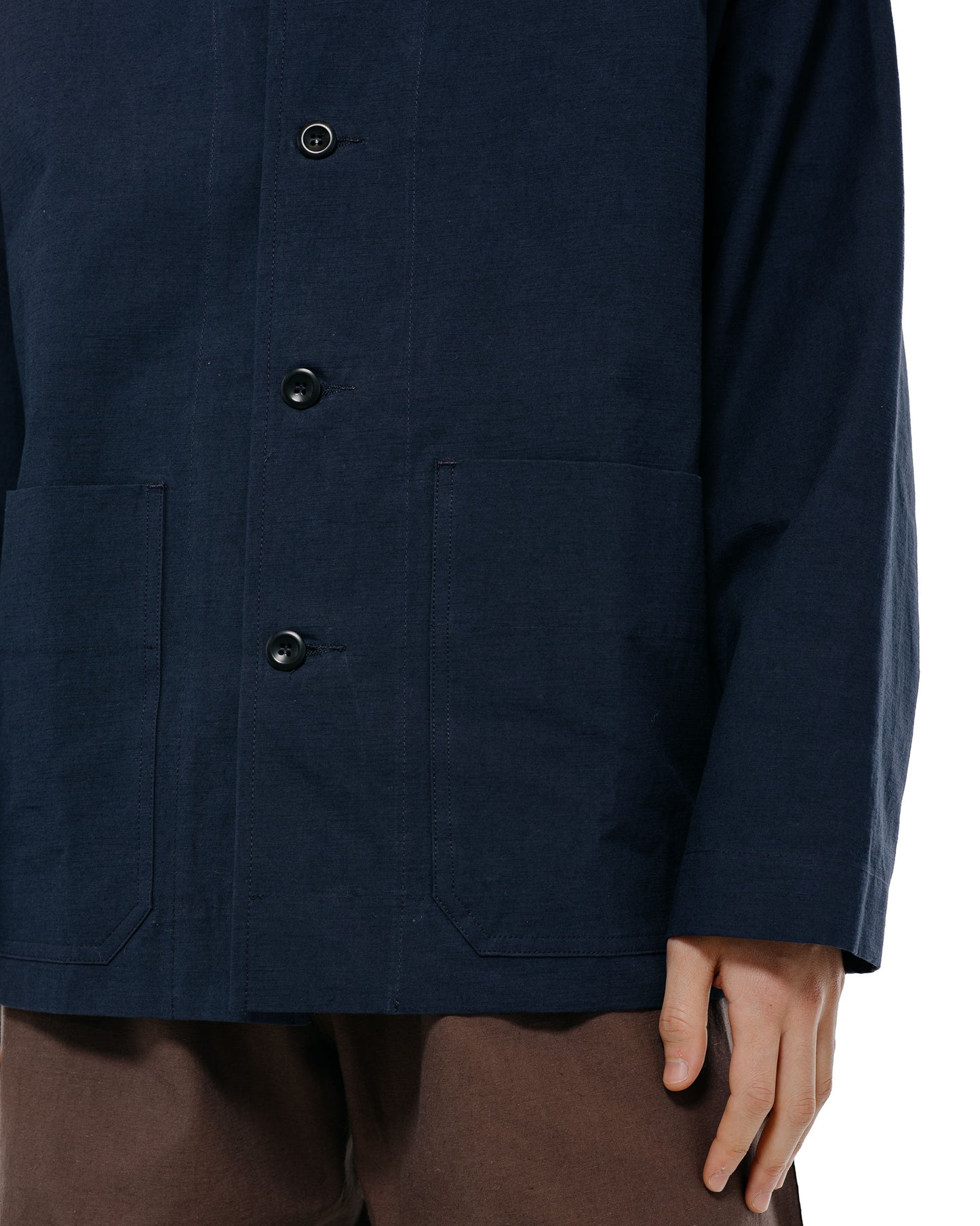 Body of Work Linden Jacket Nep Cotton Linen Navy